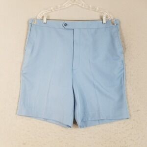 Island Club Ltd Shorts Mens 38 Blue Luxury Gab Hubbard Flat Front Side Adjusters